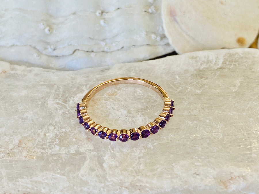 Natural Amethyst Stacking Ring