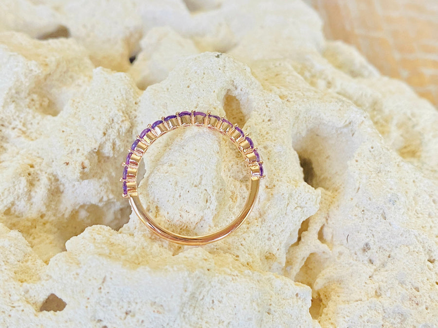 Natural Amethyst Stacking Ring